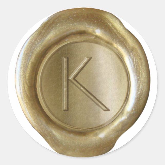 Wax Seal Monogram - Gold - ModernSlim K - (Front)