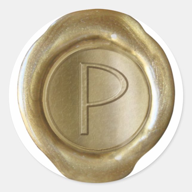 Wax Seal Monogram - Gold - ModernSlim P - (Front)
