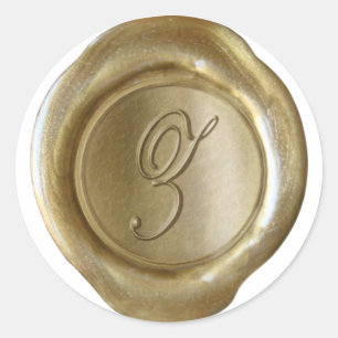 Wax Seal Monogram - Gold - Script Z -