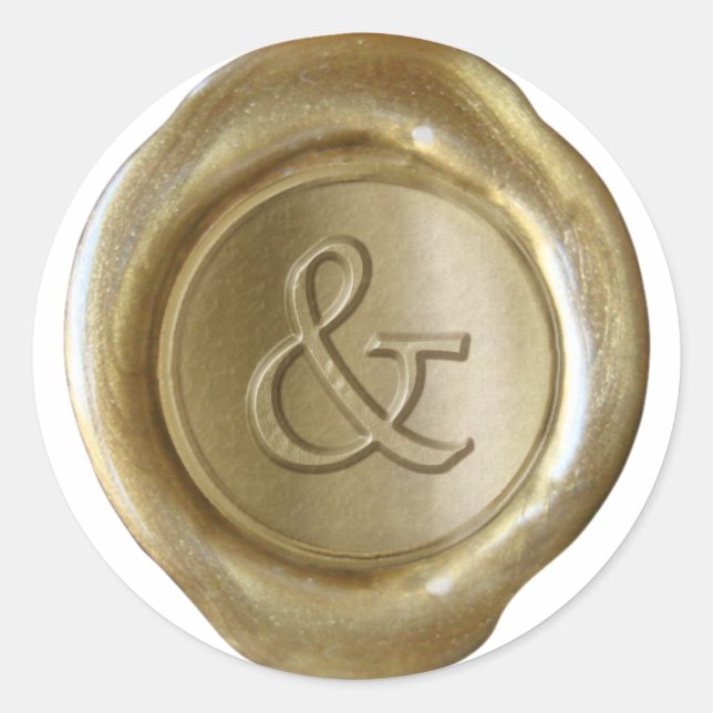 Wax Seal Monogram - Gold - Serif & - (Front)