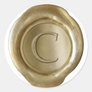 Wax Seal Monogram - Gold - Serif C -