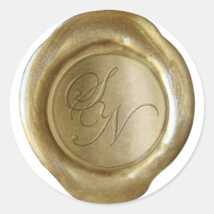Wax Seal Monogram - Gold - SN - Neha Custom