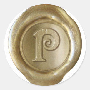 Wax Seal Monogram - Gold - Victorian P -