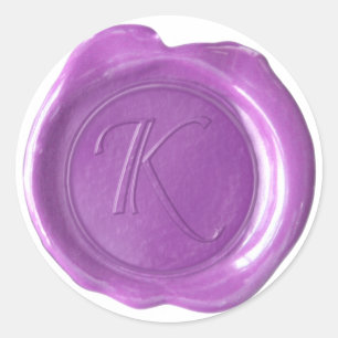 Wax Seal Monogram - Juah Light Purple2 - K -
