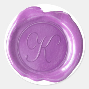 Wax Seal Monogram - Juah Light Purple - K -