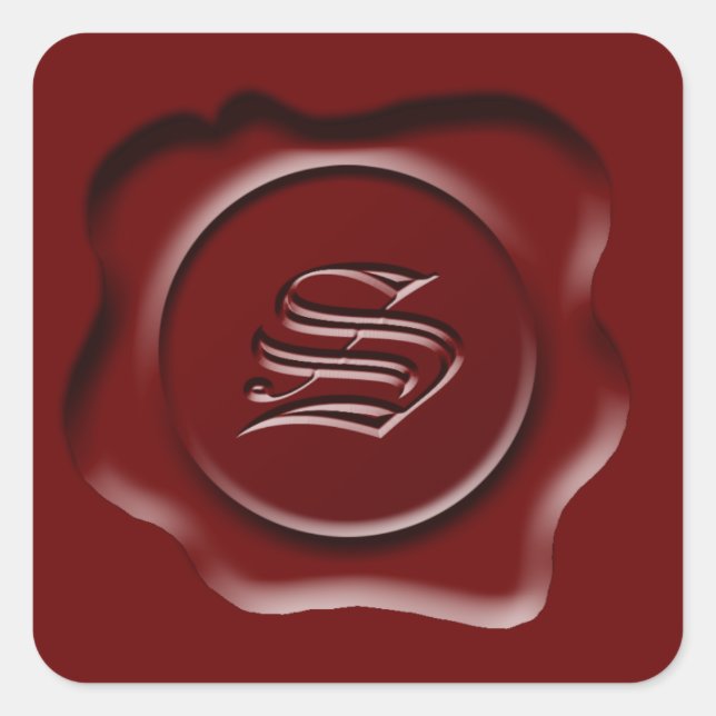 Wax Seal Monogram Letter S (Front)