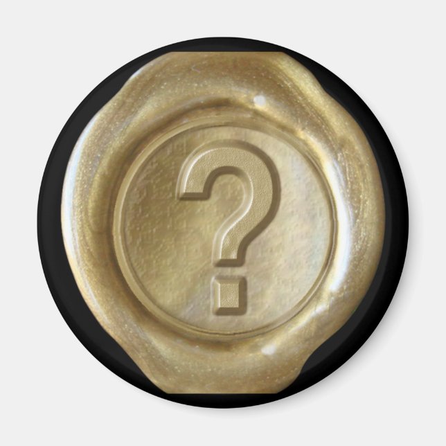 Wax Seal Monogram Magnet - Gold - Bold Style - (Front)