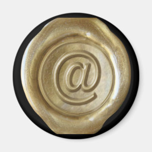 Wax Seal Monogram Magnet - Gold - Bold Style -