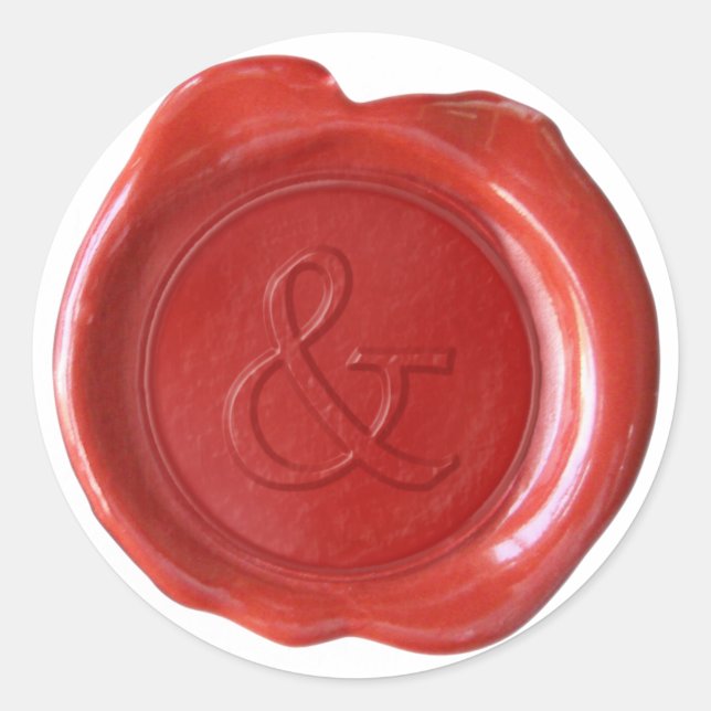 Wax Seal Monogram - Red - Serif & - (Front)