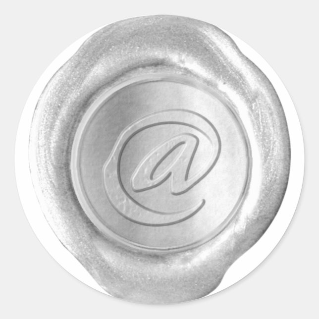 Wax Seal Monogram - Silver - Artistic @ - (Front)