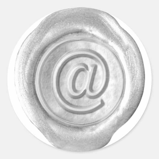 Wax Seal Monogram - Silver - Bold @ - (Front)