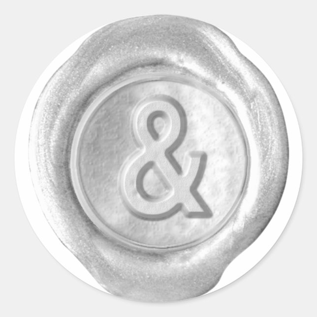 Wax Seal Monogram - Silver - Bold & - (Front)