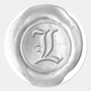 Wax Seal Monogram - Silver - Old English L -