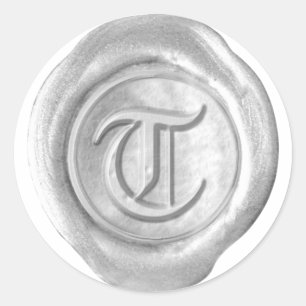 Wax Seal Monogram - Silver - Old English T -