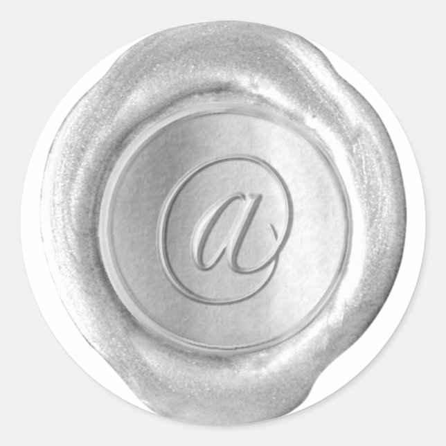 Wax Seal Monogram - Silver - Script @ - (Front)