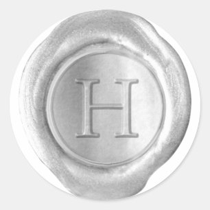 Wax Seal Monogram - Silver - Serif H -