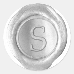 Wax Seal Monogram - Silver - Serif S -