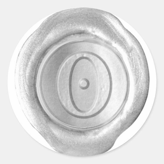 Wax Seal Monogram - Silver - Victorian O - (Front)