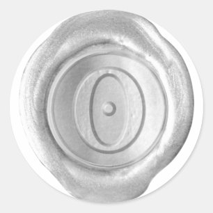 Wax Seal Monogram - Silver - Victorian O -