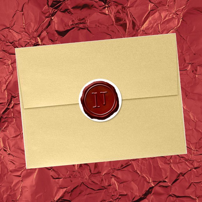 Wax Seal Red Monogram N Initial (Creator Uploaded)