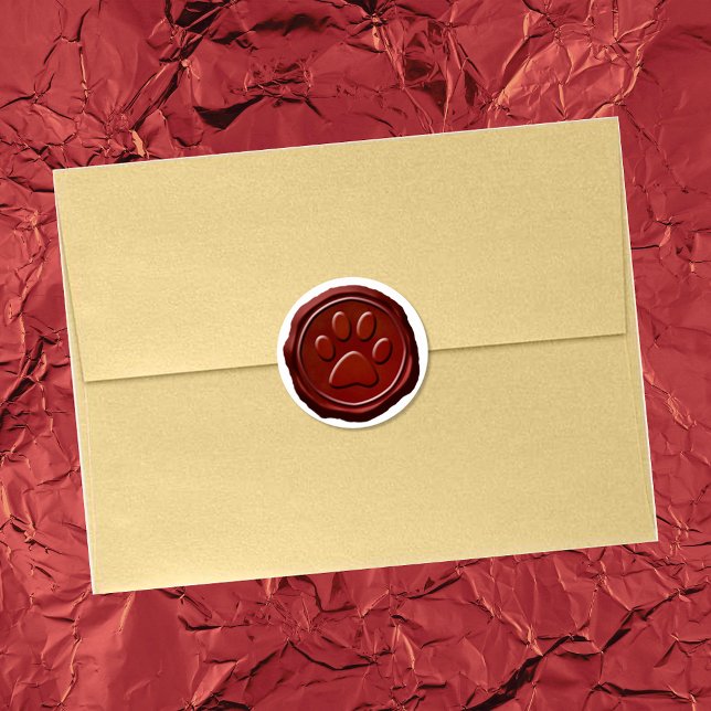 Wax Seal Red Paw Print Pet Symbol (Creator Uploaded)