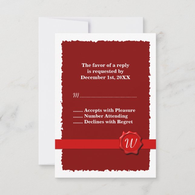 Wax Seal Rsvp Card (Front)
