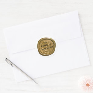 Wax Seal Stamp Sticker - Gold