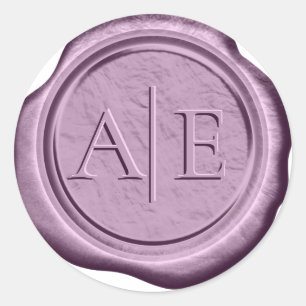 Wax Seal Wedding Accent Initials Lilac ID889