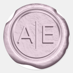 Wax Seal Wedding Accent Initials Lt Mauve ID967