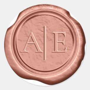 Wax Seal Wedding Accent Initials Terra Cotta ID919