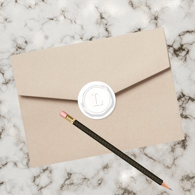 Wax Seal White Monogram L Initial (Creator Uploaded)