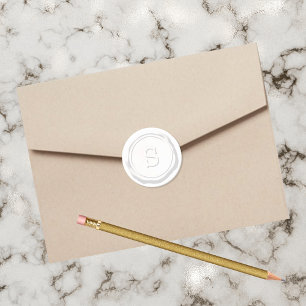 Wax Seal White Monogram S Initial