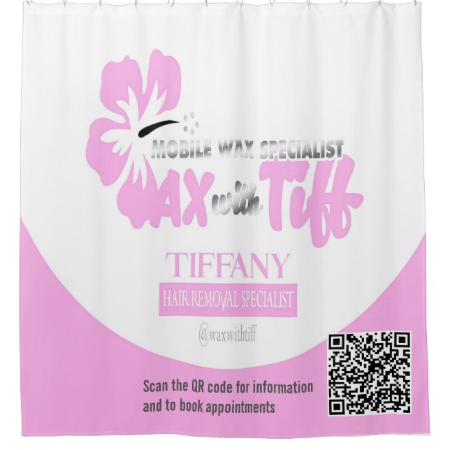 Wax with Tiff clear window decal Shower Curtain (Front)