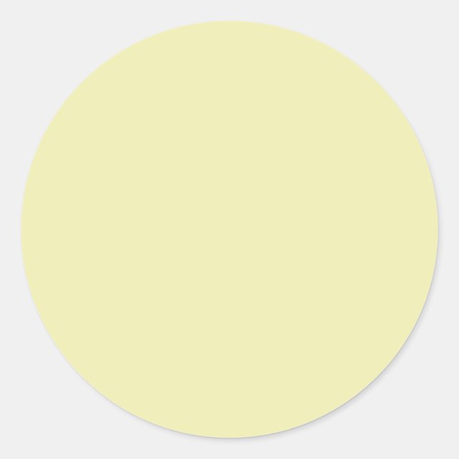 Wax Yellow Solid Colour Classic Round Sticker (Front)