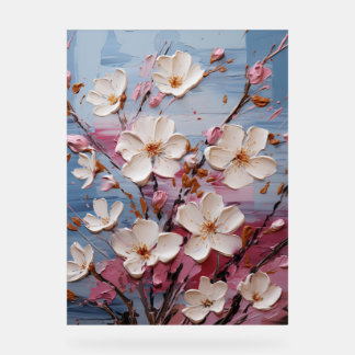 Waxflower - Impasto Floral Acrylic Sign