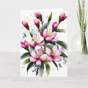 Waxflower - Watercolor flowers Card