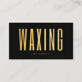 Waxing Black And Gold  Business Card