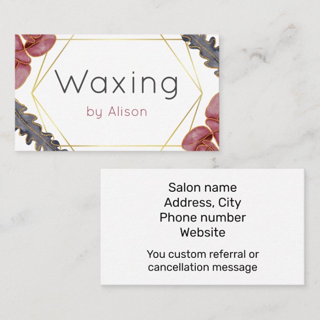 Waxing Business Card (Front/Back)