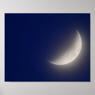 Waxing crescent moon poster