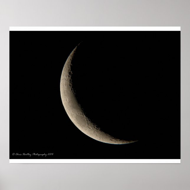 Waxing crescent Moon Poster (Front)