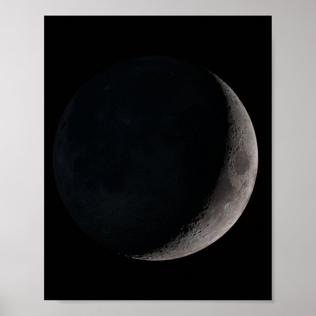 Waxing crescent moon poster (Front)