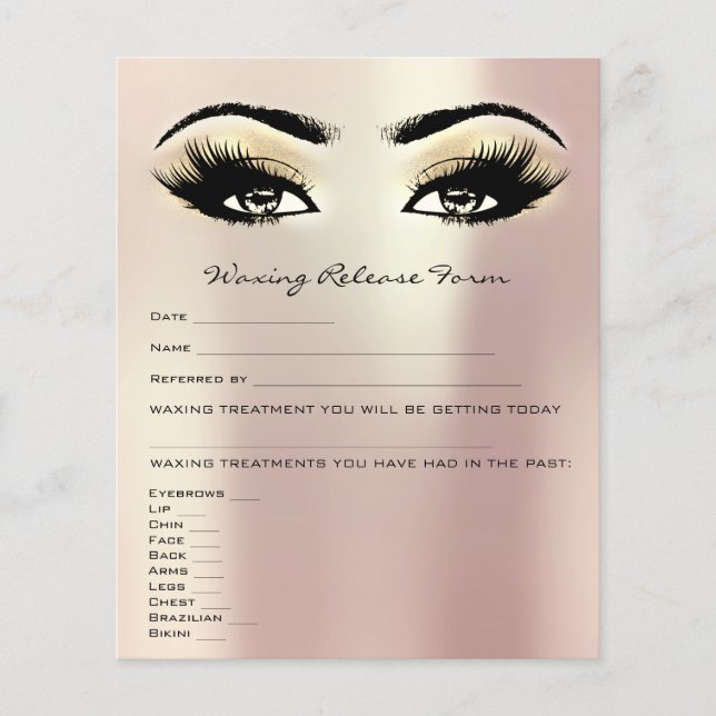 Waxing Depilation Liability Waiver Release Form 1 Flyer (Front)