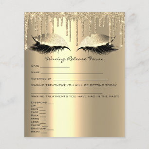 Waxing Depilation Liability Waiver Release Form Flyer