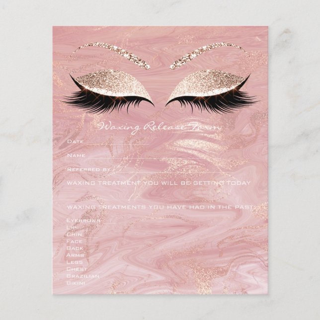 Waxing Depilation Liability Waiver Release Marble1 Flyer (Front)