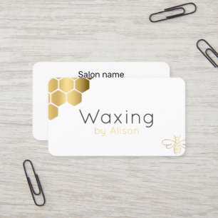 Waxing esthetician business card