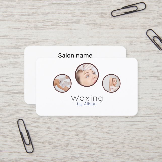 Waxing esthetician  business card (Front/Back In Situ)