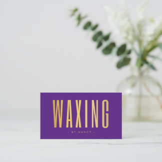Waxing Purple And Gold  Business Card