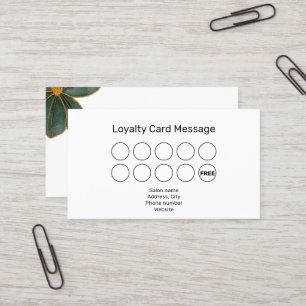 Waxing technician/esthetician gold loyalty  business card