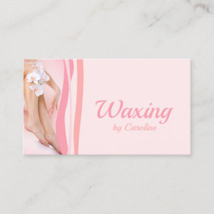 Waxing Wax Service Spa Salon Pink Orchid Business Card