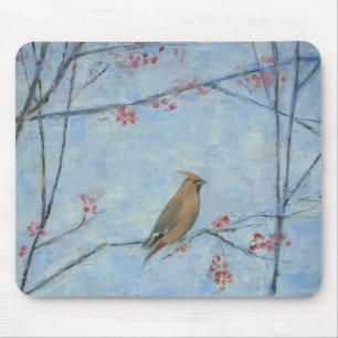 Waxwing 2013 oil on canvas mouse pad